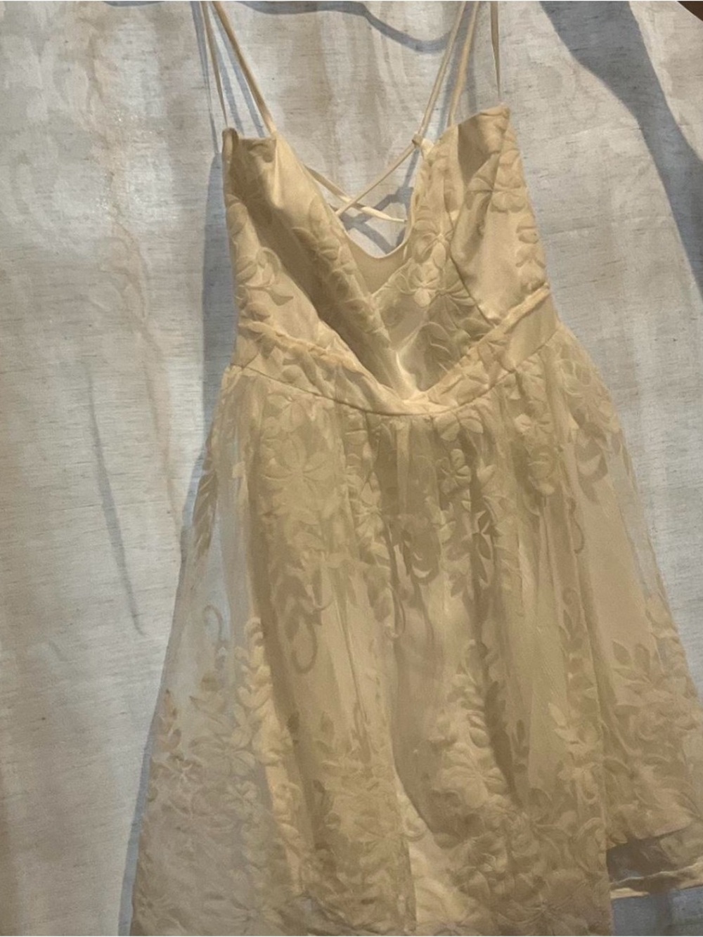 Windsor Cream Lace Mini Dress